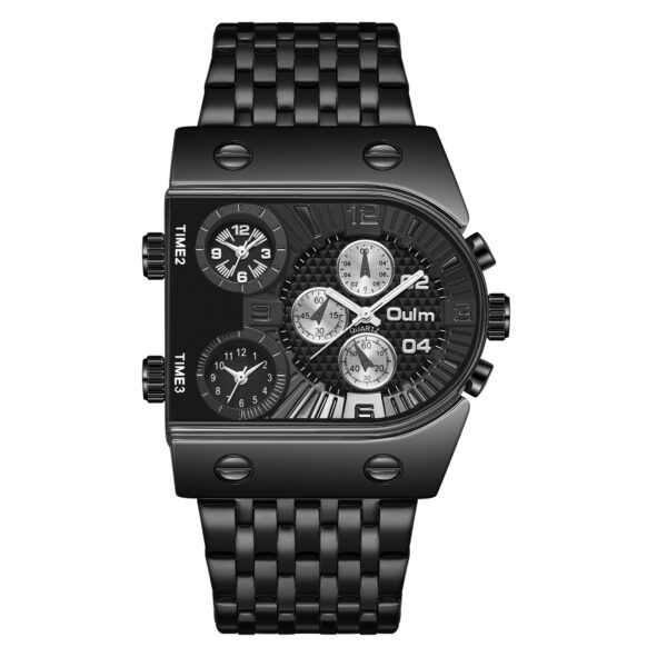 Multi-time Zone Large Dial Luminous Men's Watch - Image 4