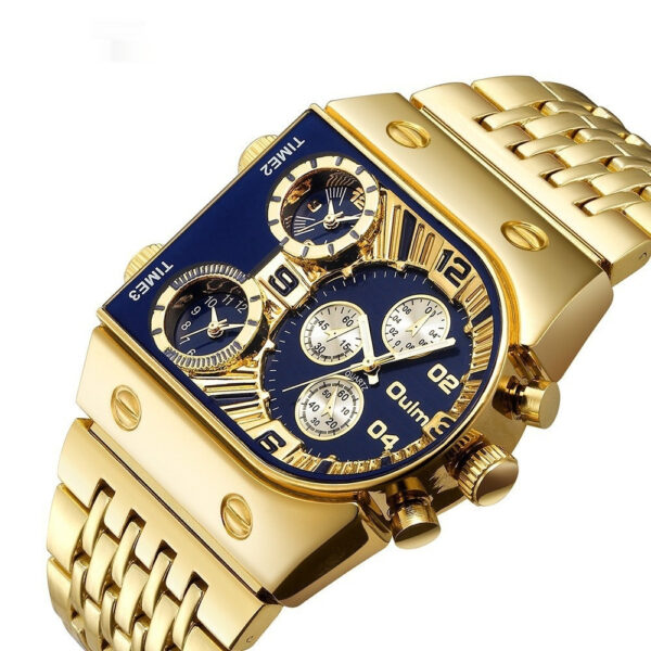 Multi-time Zone Large Dial Luminous Men's Watch - Image 5
