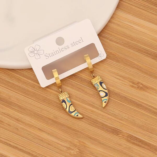 LaCorne Titanium Steel Earrings & Necklace Set - Image 3