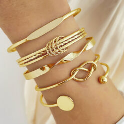 5-7pcs Bracelet Set Creative Simple Lady Twisted Hip-Hop Style