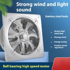 Stainless Steel Kitchen Exhaust Fan - Oil Smoke Ventilator for Windows