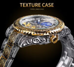 Forsining Skeleton Tourbillon Mechanical Watch Men – Luxury Carved Automatic Wristwatch - Image 2