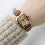 Cute Bucket-Shaped Pastel Quartz Watch for Girls – Waterproof Minimalist Leather Strap TikTok Viral - Image 8