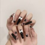 Rhinestone Press-On Nails 24PCS – Luxury Bling Fake Nails with Glue - Image 5