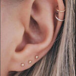 Women's 18K Gold Plated Mini Ball Stud Earrings – Dainty Everyday Gold Bead Earrings (6mm/8mm/10mm) - Image 3