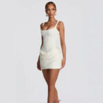 Satin Corset Mini Dress Women - Image 2