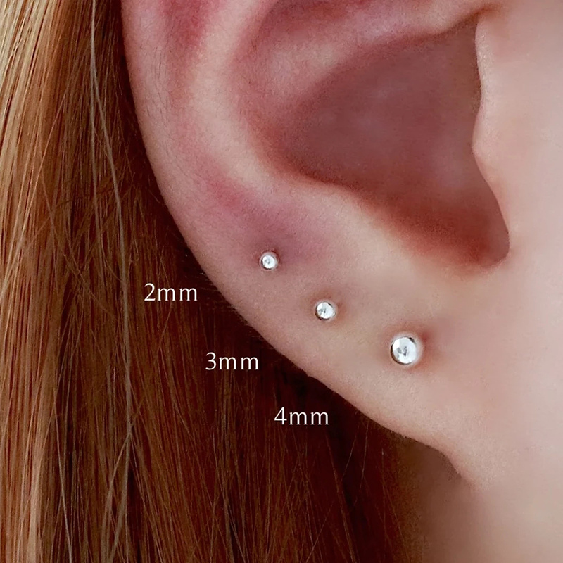 7a7137c6-c4f0-4aa8-a142-b3de3d6d7288.jpg Women's 18K Gold Plated Mini Ball Stud Earrings – Dainty Everyday Gold Bead Earrings (6mm/8mm/10mm) - Image 1