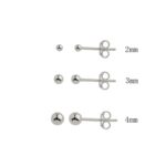 Women's 18K Gold Plated Mini Ball Stud Earrings – Dainty Everyday Gold Bead Earrings (6mm/8mm/10mm) - Image 4