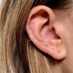 Women's 18K Gold Plated Mini Ball Stud Earrings – Dainty Everyday Gold Bead Earrings (6mm/8mm/10mm) - Image 2