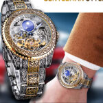 Forsining Skeleton Tourbillon Mechanical Watch Men – Luxury Carved Automatic Wristwatch