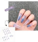 Rhinestone Press-On Nails 24PCS – Luxury Bling Fake Nails with Glue - Image 3