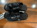 Men’s Leather Toe-Loop Slippers - Handmade Croc Slide Sandals - Image 4