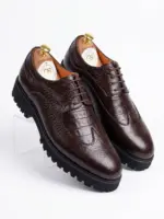 Oxford Dress Shoes - Handmade Croc Leather Platform Oxfords for Men - Image 5