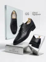 Captoe Derby Shoes - Handmade Leather Dress Shoes for Men - Image 3