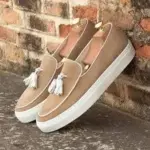 Black Suede Tassel Loafer Sneakers - Luxury Slip-On Platform Shoes for Men - Image 6