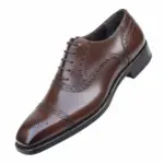 Full Brogue Oxford Shoes - Handmade Leather Wingtip Brogues for Men - Image 6