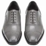 Full Brogue Oxford Shoes - Handmade Leather Wingtip Brogues for Men - Image 5