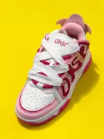 Kids Unisex Street Sneakers - Pink & White Toddler Trainers