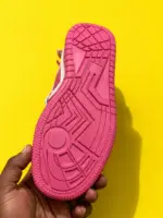 Kids Unisex Street Sneakers - Pink & White Toddler Trainers - Image 4