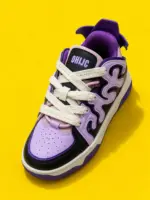 Kids Unisex Street Sneakers - Pink & White Toddler Trainers - Image 6