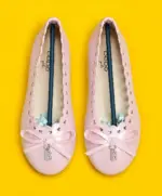 Girls Pink Ballerina Flats - Soft Slip-On Dress Shoes for Kids