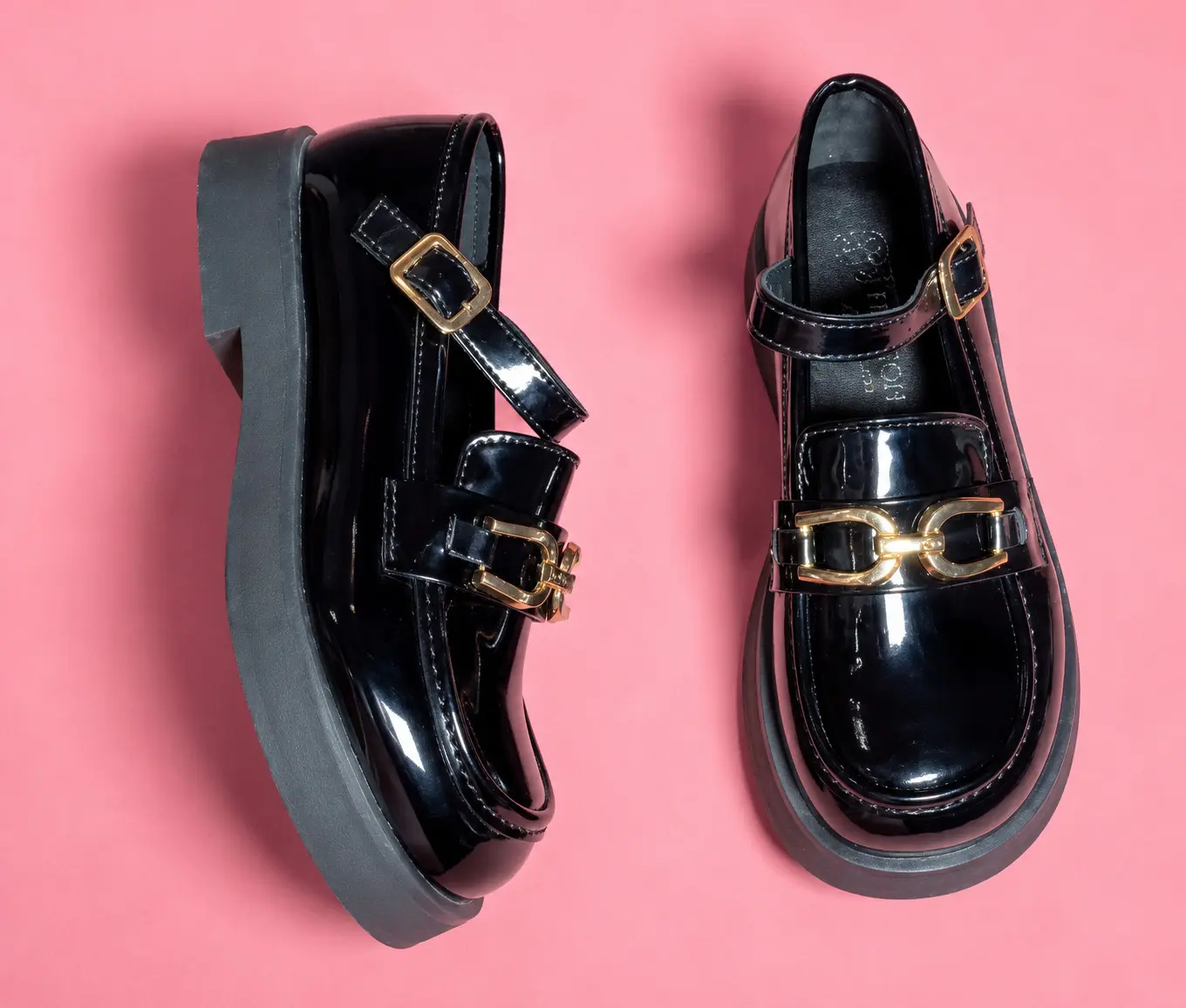 ChatGPT Image Jul 3, 2026, 02_44_44 PM Girls Black Brogue School Shoes - Classic Oxford Style Flats for Kids - Image 1